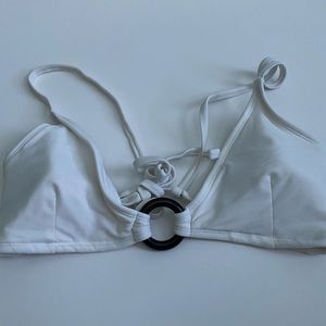 Plain and sexy white bathing suit set